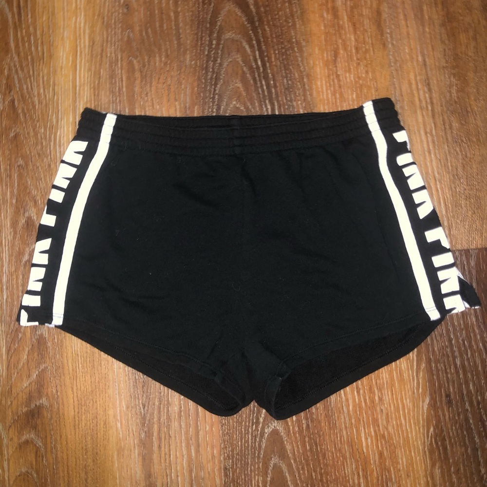 VS PINK black pajama shorts with logo size S